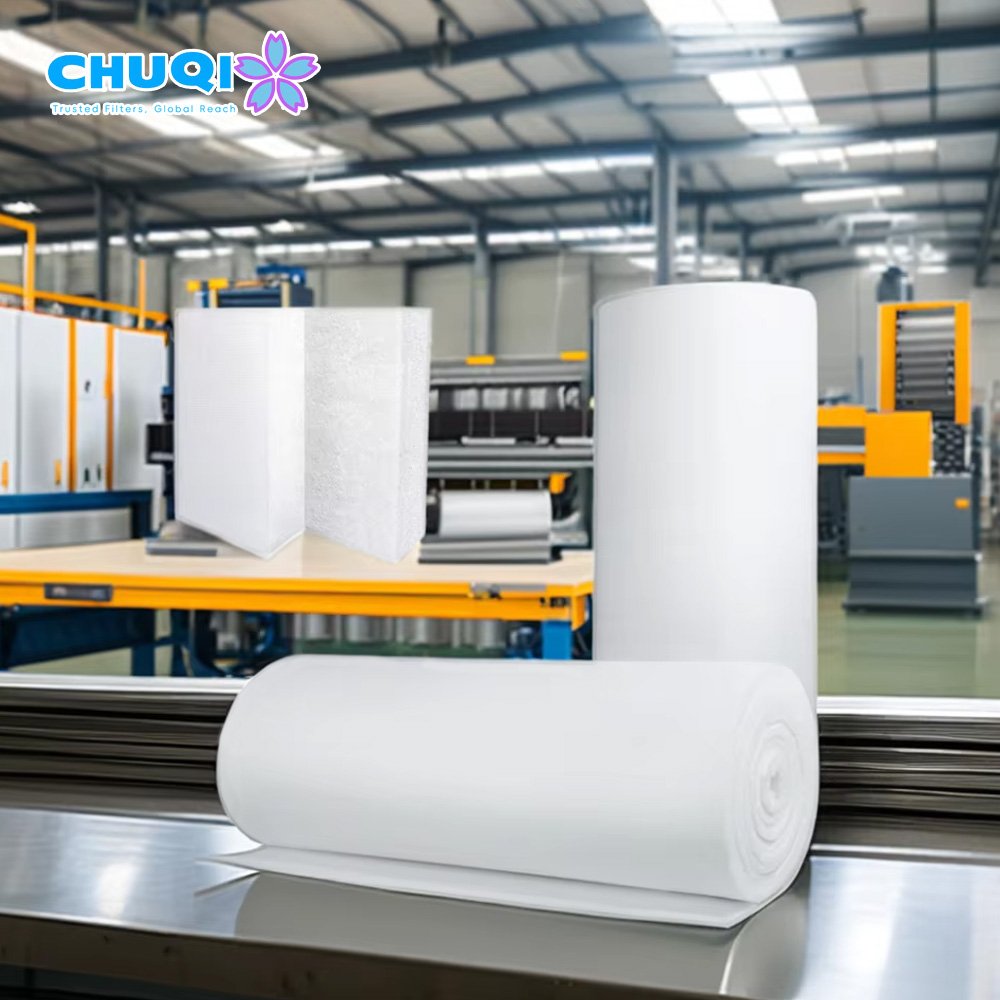 F5 500g 560g 600g Synthetic Fiber Ceiling Spray Booth Roof Primary Air Filter Material Media Rolls