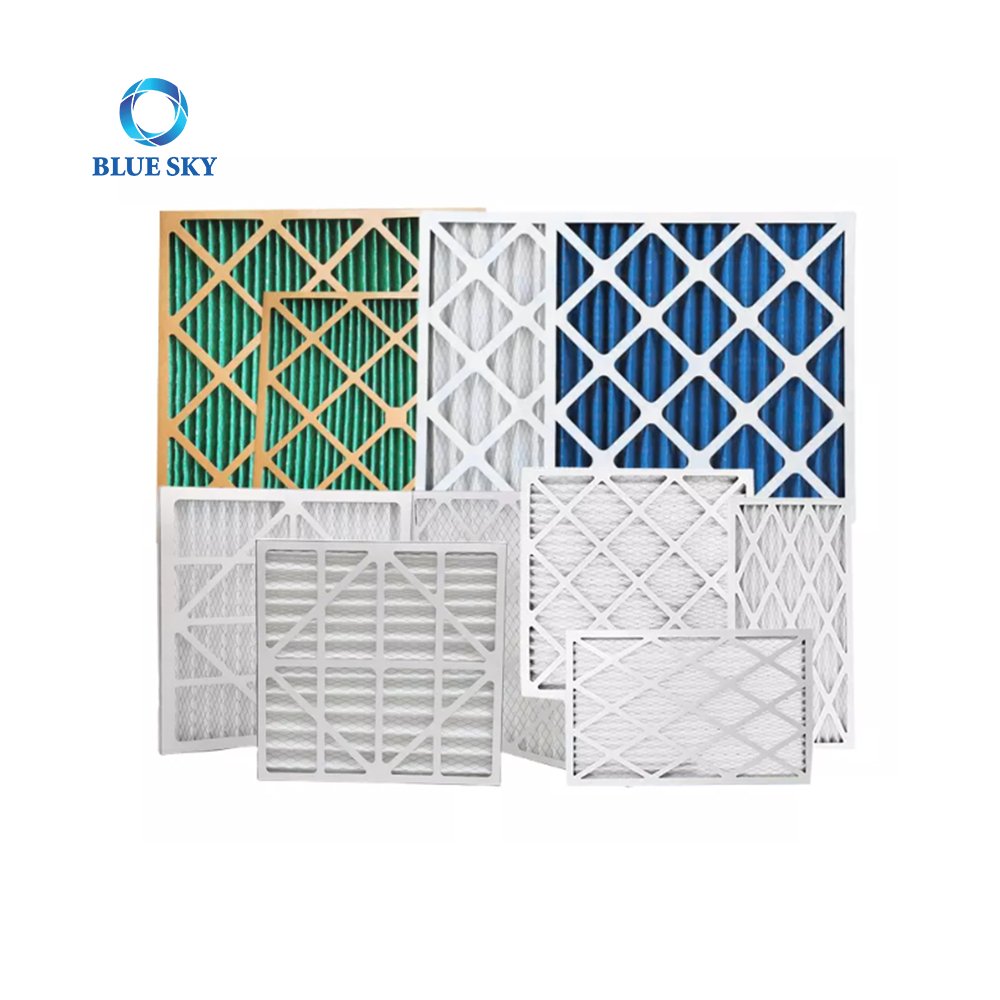 H13 MERV 6 8 11 13 14 15 Pleated Hvac Air Filters Aluminium Frame Air Conditioner HVAC System Air Flow Merv Filter