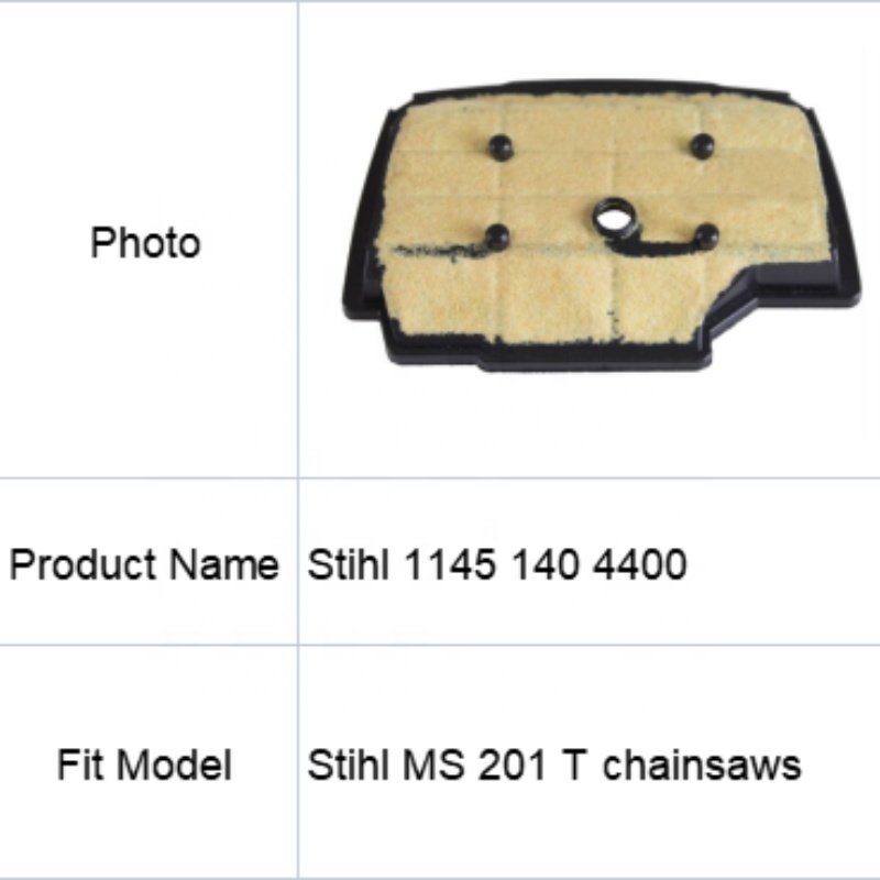 Air Filter for Stihl 1145 140 4400 Chainsaws Replacement for Stihl MS201 MS201T MS201TC Part
