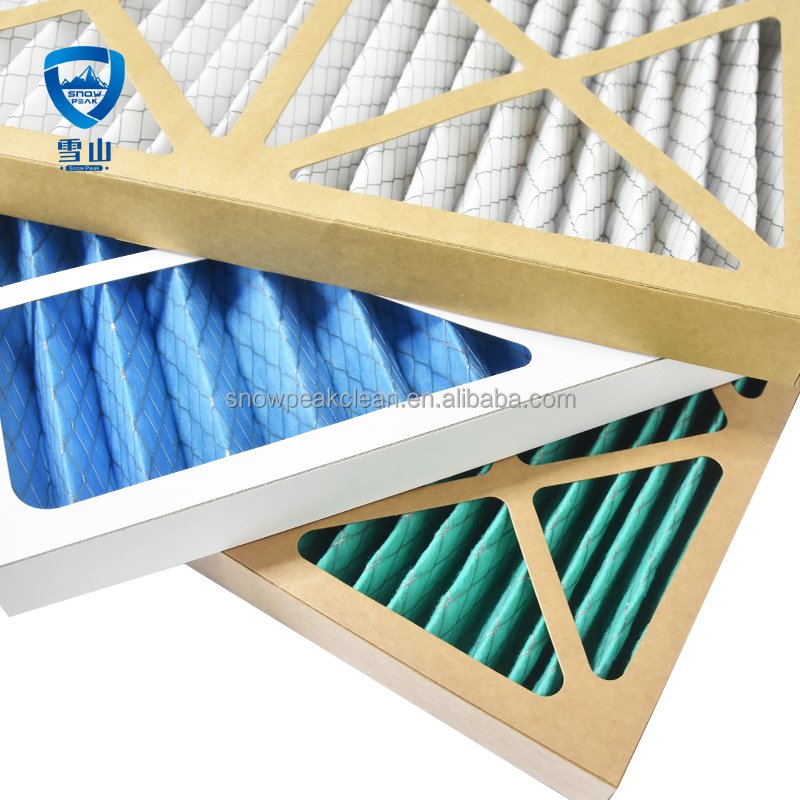Kraft Cardboard G4 Primary Pleated HVAC Air Filter