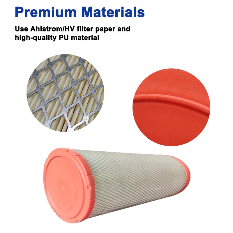 Manufacturer Dongfeng Truck Air Filter Element KW2750 Cartridge Air Filter AA2959 AF26431 AF26432 Fit for F*eetguard Air Filter