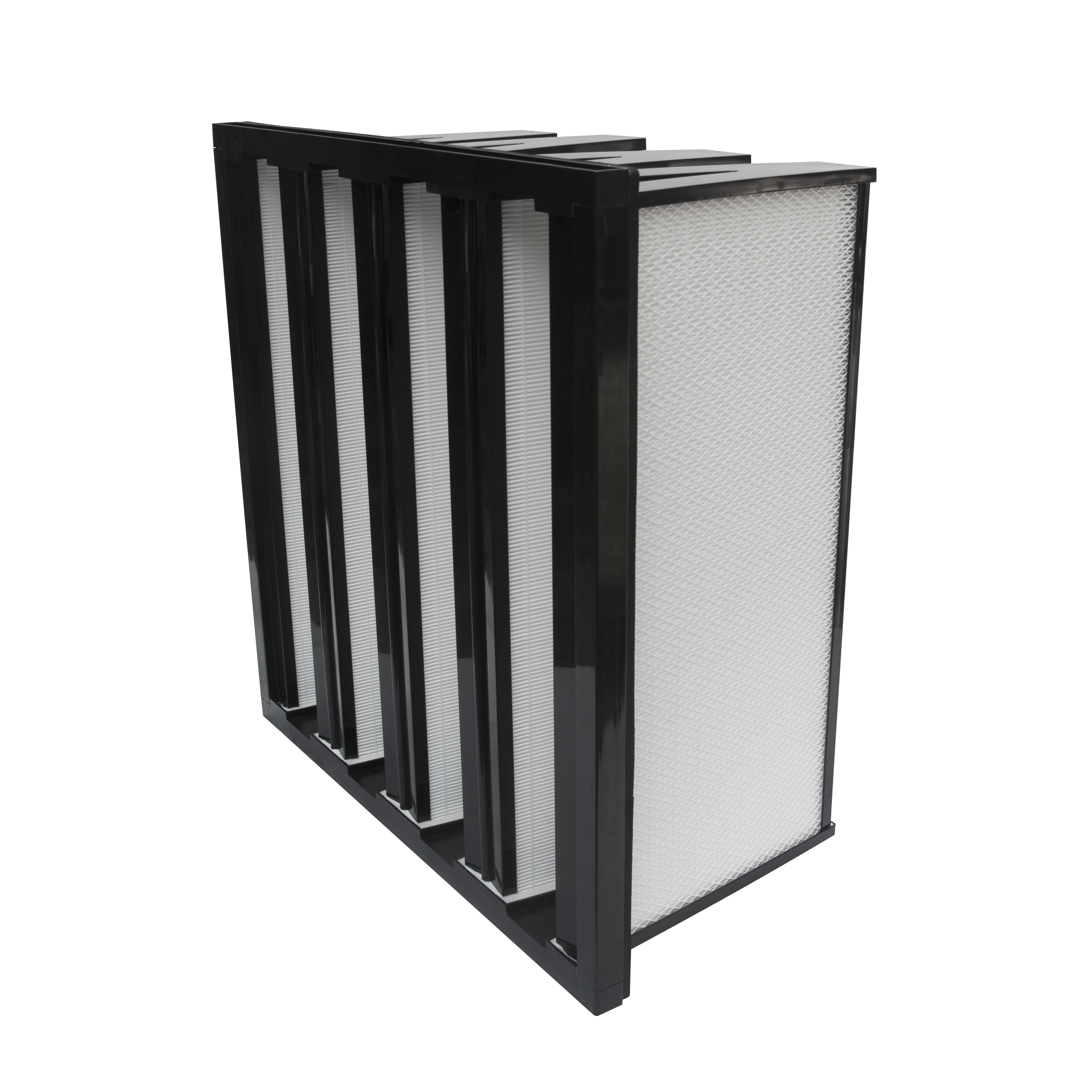 4 V Bank W Shape H13 HEPA Mini Pleated air Filter for Cleanroom Laminar Flow Cabinet Laboratory