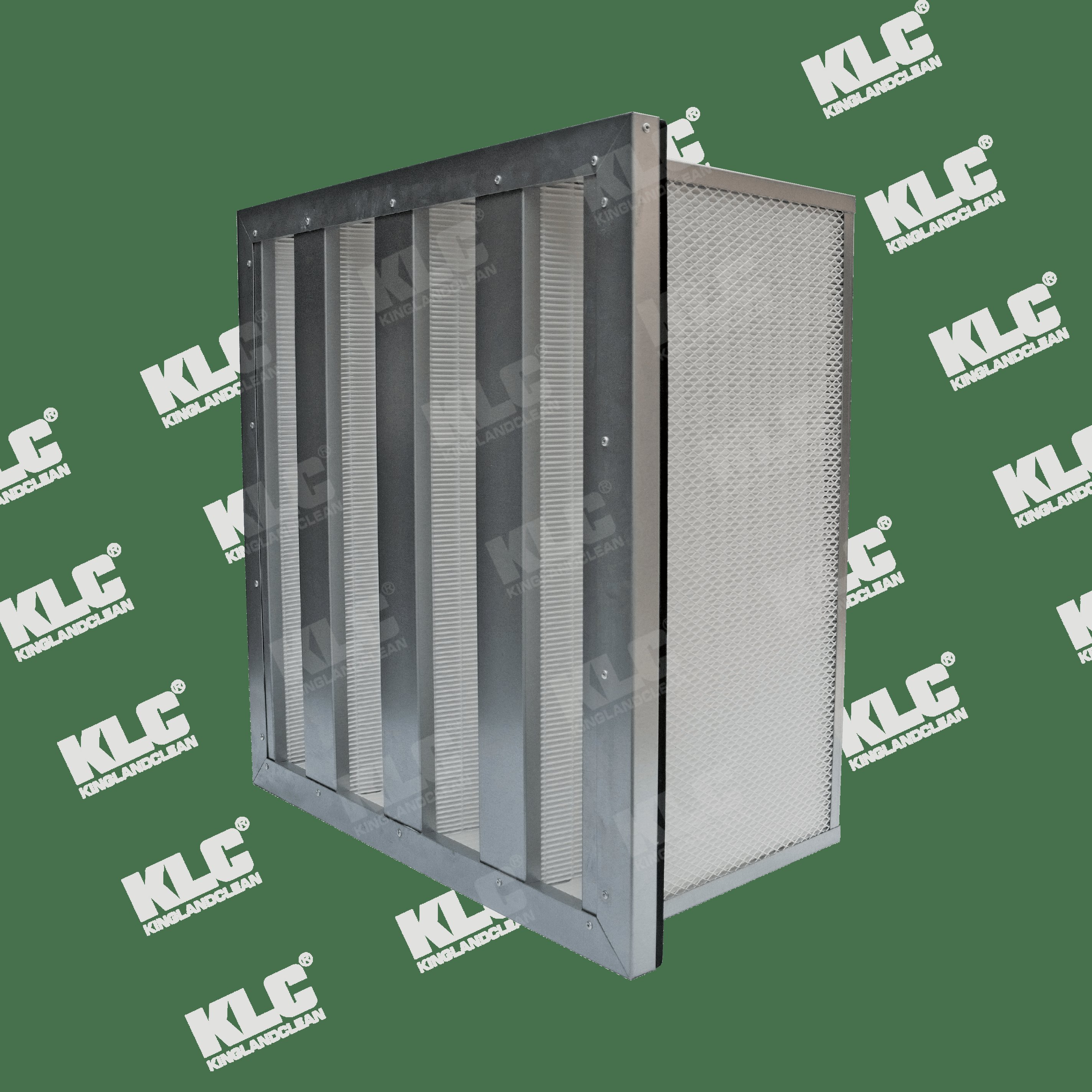 4 V Bank W Shape H13 HEPA Mini Pleated air Filter for Cleanroom Laminar Flow Cabinet Laboratory