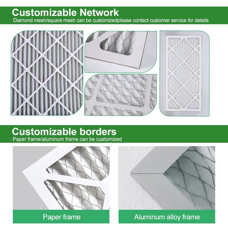High Efficiency 12x12x1 Merv13 Duty Hvac Furnace air Conditioner Filter Prefilter Cardboard Pleated Panel Ac Furnace air Filter
