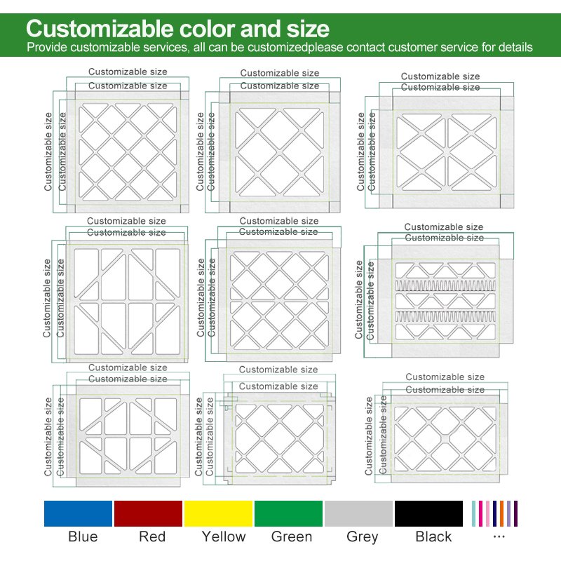 High Efficiency 12x12x1 Merv13 Duty Hvac Furnace air Conditioner Filter Prefilter Cardboard Pleated Panel Ac Furnace air Filter