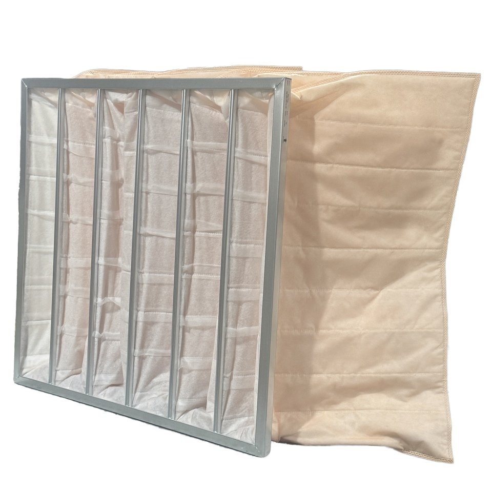 Galvanized Frame Air Filter Bag with New HEPA Core for HVAC Cleanroom Synthetic Fiber Material for Hotels