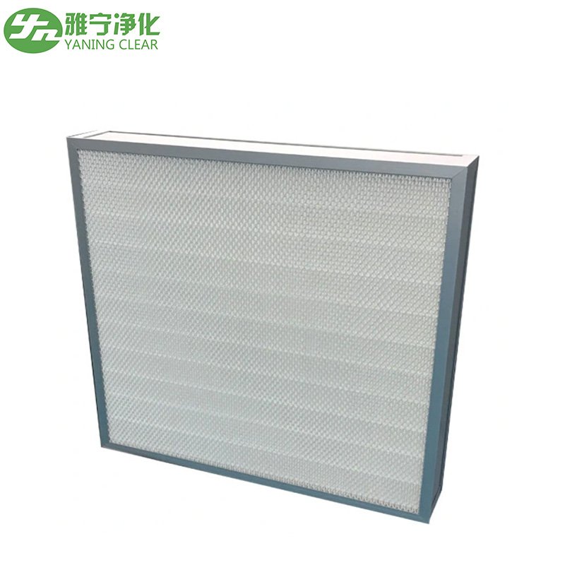 Portable 0.3 Micron H13 14 HEPA Air Filter With 99.99% Efficiency Aluminum or Galvanized Frame for FFU