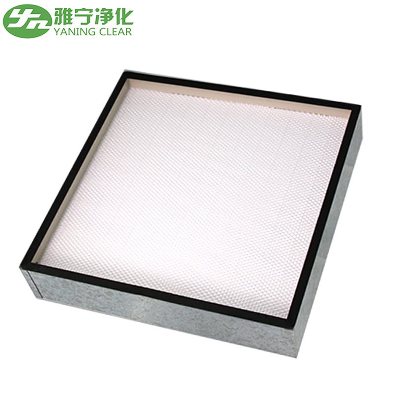 Portable 0.3 Micron H13 14 HEPA Air Filter With 99.99% Efficiency Aluminum or Galvanized Frame for FFU