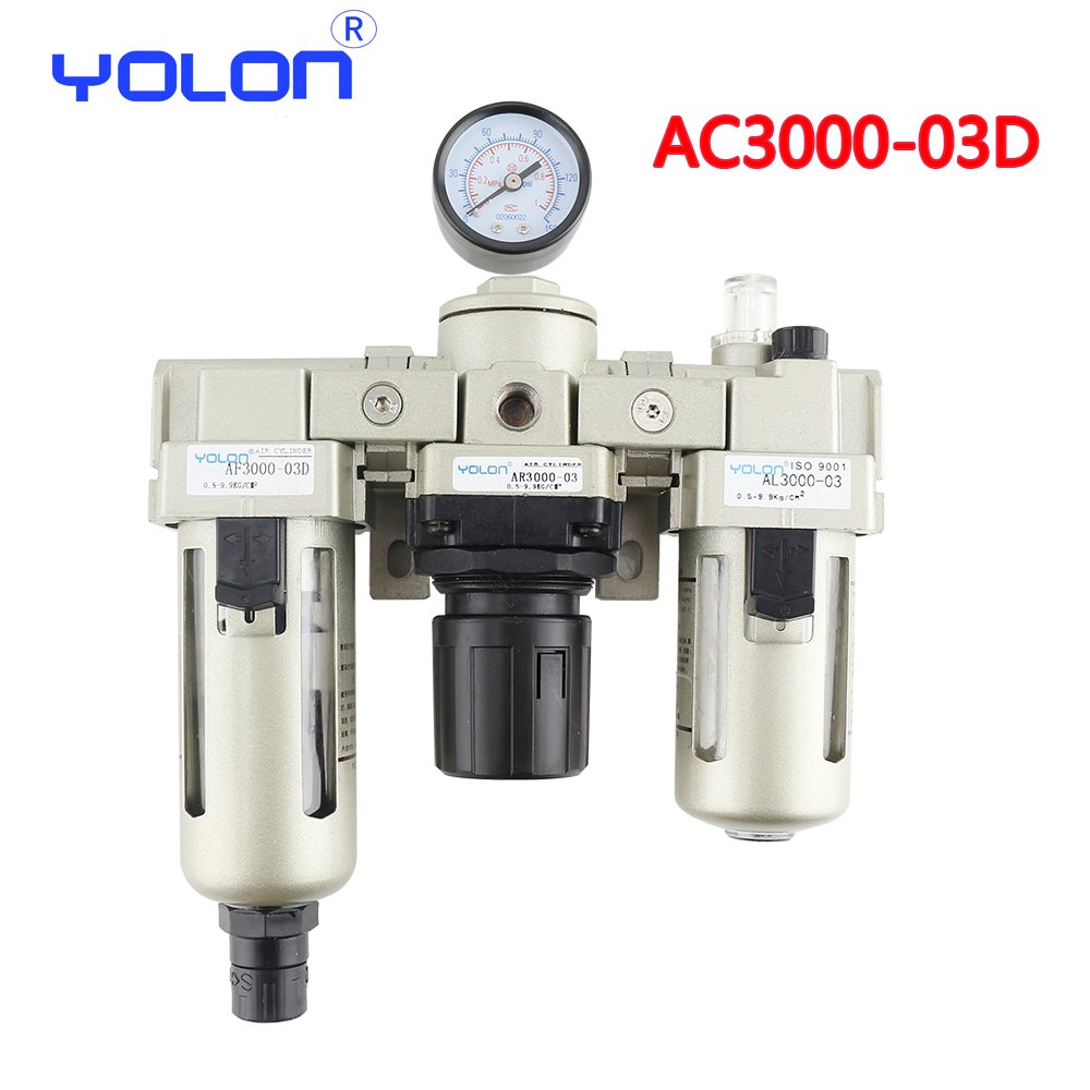 AC3000 G1/4 High Pressure Regulator Air Filter Combination Preparation Unit
