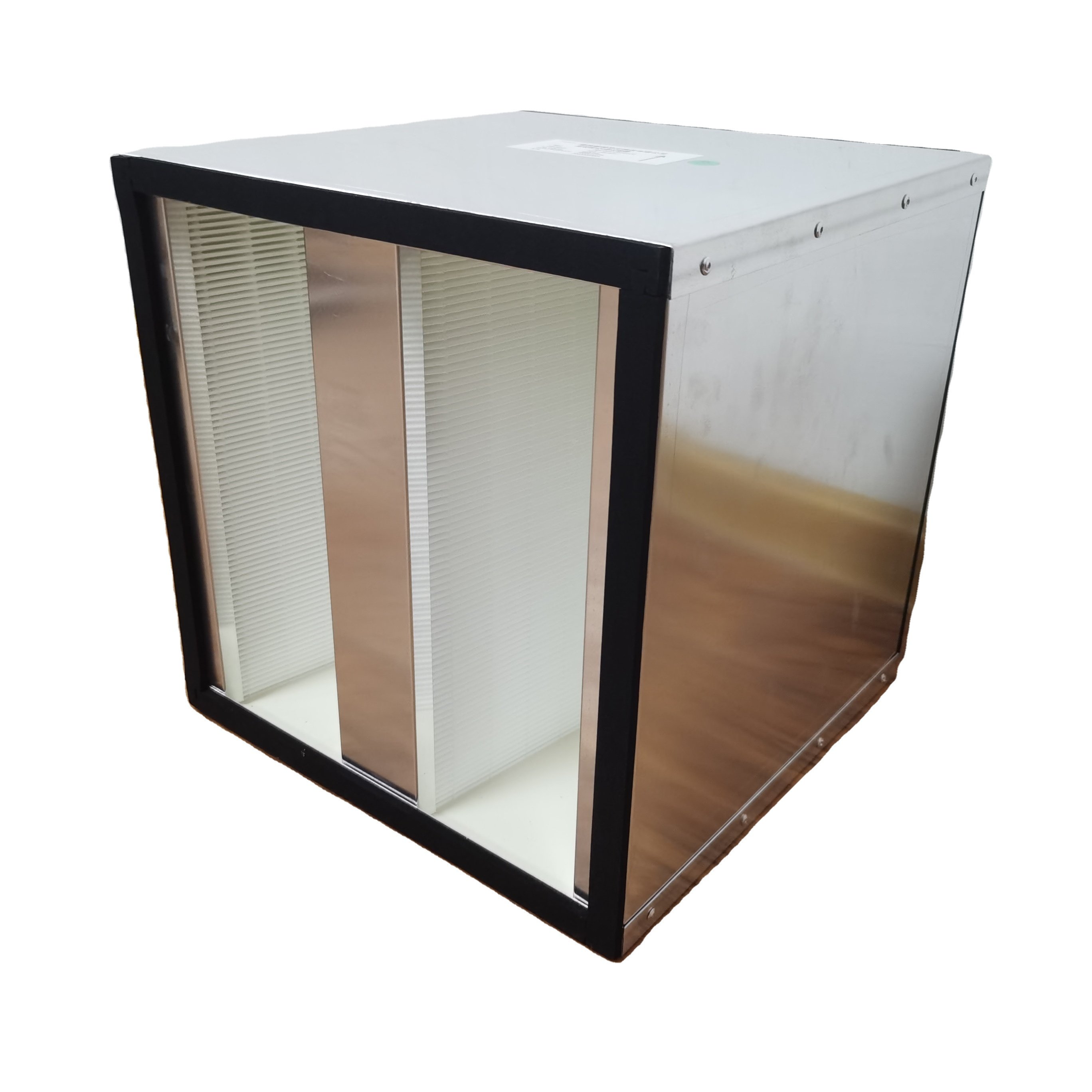 High Efficiency Box Type V Bank Air Filter for HVAC System High Quality Fiberglass Material for Air Purification
