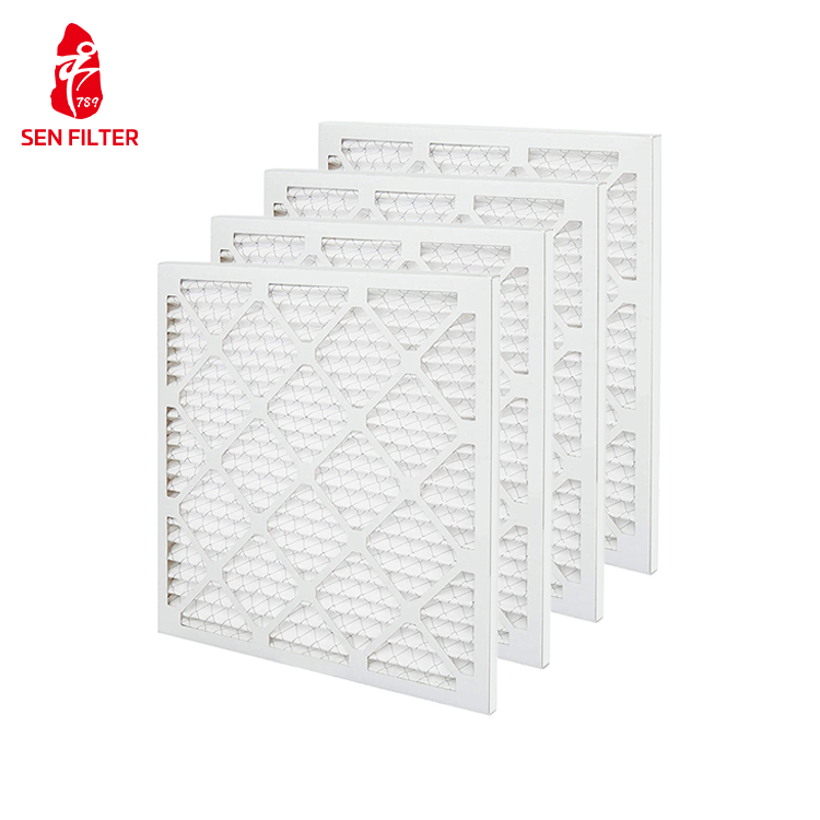 Cheap Price AC Furnace HVAC Pleated Filter Cardboard Frame Merv8 Merv11 Merv13 Air Filter