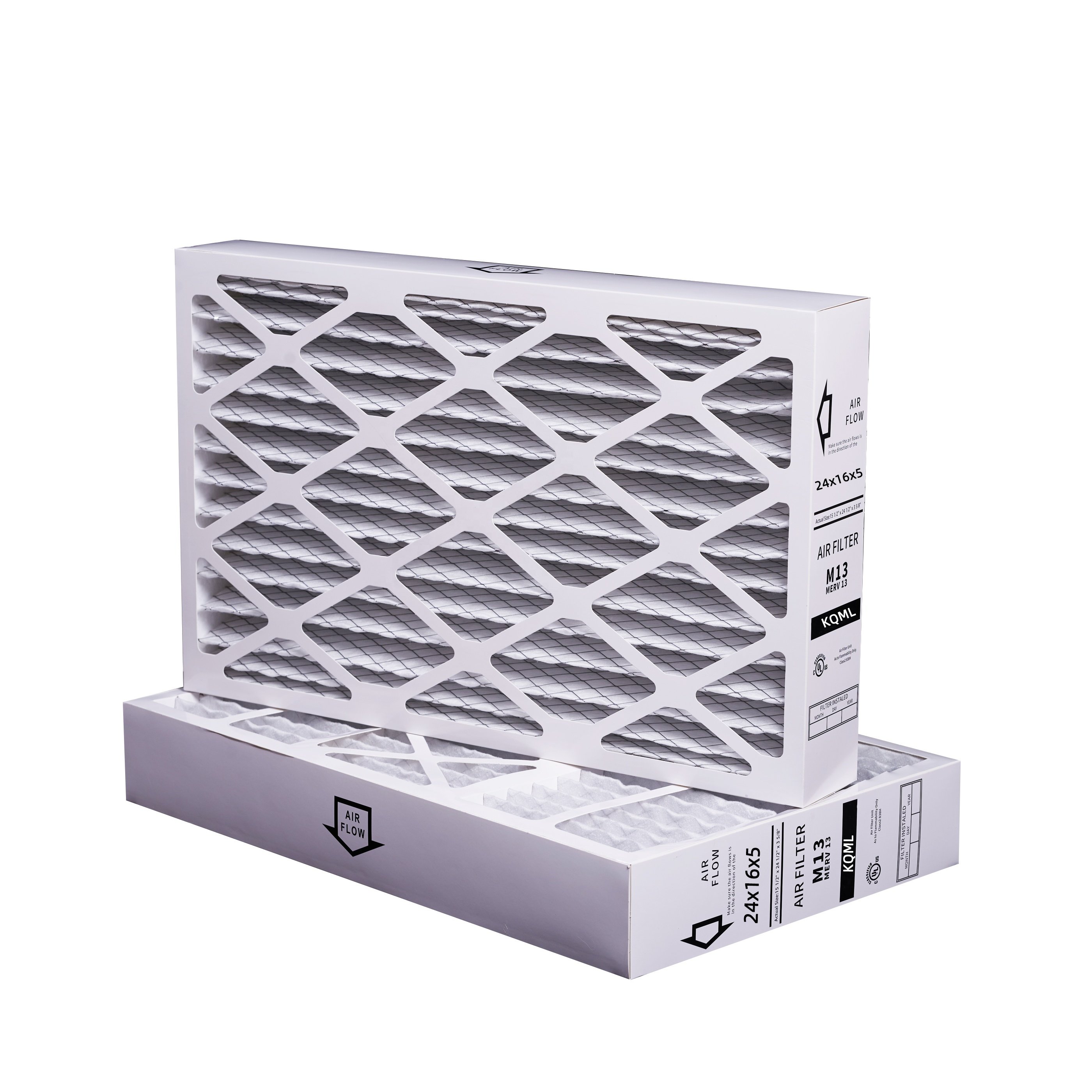 Merv 13 24x16x5 Cotton Air Filter Cardboard Paper Frame Pleated Furnace Construction Industry MERV 8 MERV 11MERV 13 air Filter
