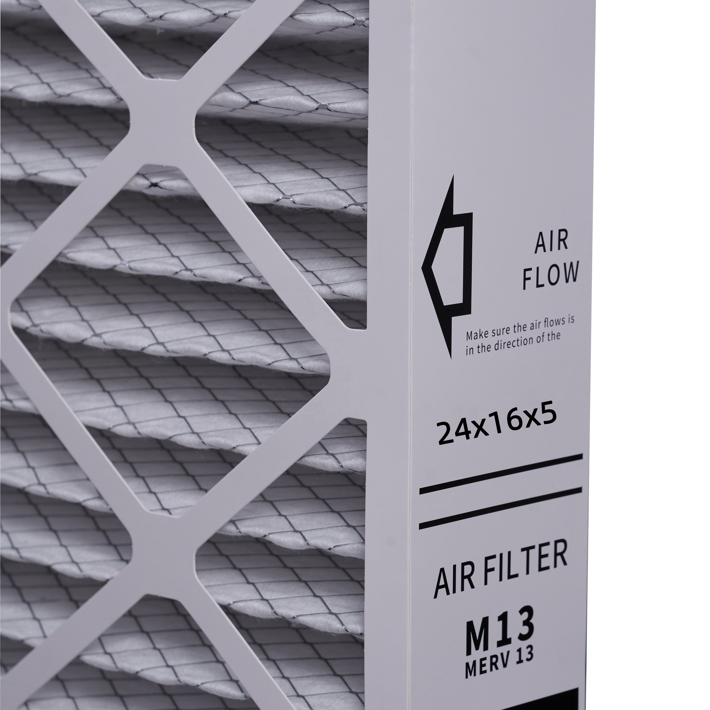 Merv 13 24x16x5 Cotton Air Filter Cardboard Paper Frame Pleated Furnace Construction Industry MERV 8 MERV 11MERV 13 air Filter