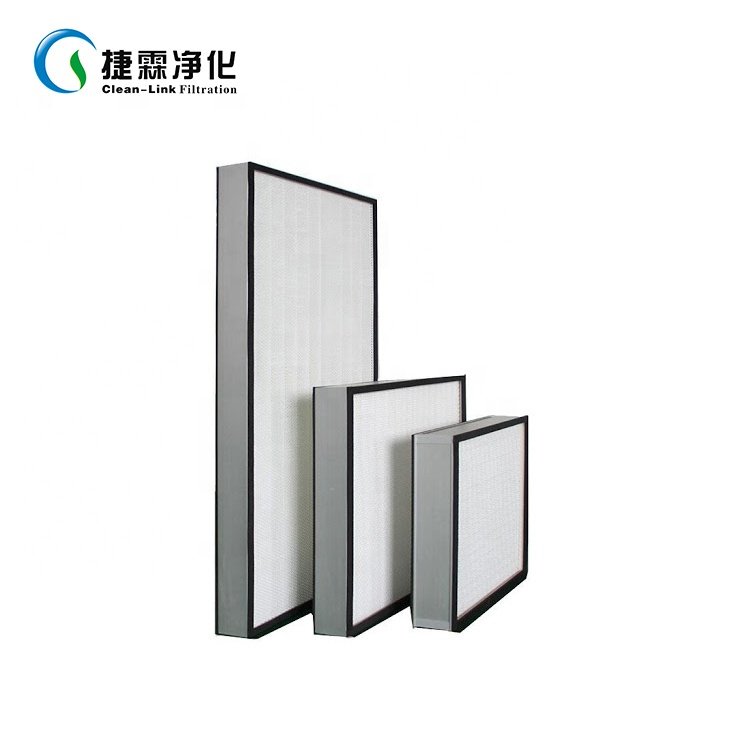 H13 H14 High Efficiency Air Filter Mini Pleat HEPA Filter for Ventilation System ,HOSPITAL Clean Room