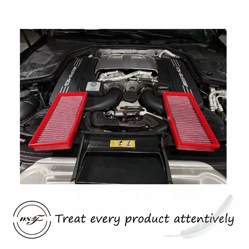 One Set of Two Dedicated High Flow BMC FB521 air Filter Cartridges for Special Vehicles for Mercedes-Benz W204 W205 C63 AMG