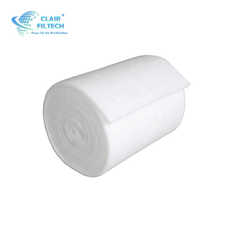 Pre Air Filter Media Synthetic Fiber Ceiling Filter Cotton Painting Spray Booth Coarse Filter Media Polyester Fiber