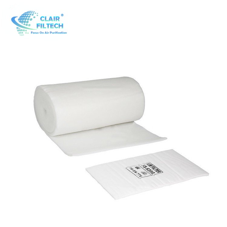 Pre Air Filter Media Synthetic Fiber Ceiling Filter Cotton Painting Spray Booth Coarse Filter Media Polyester Fiber