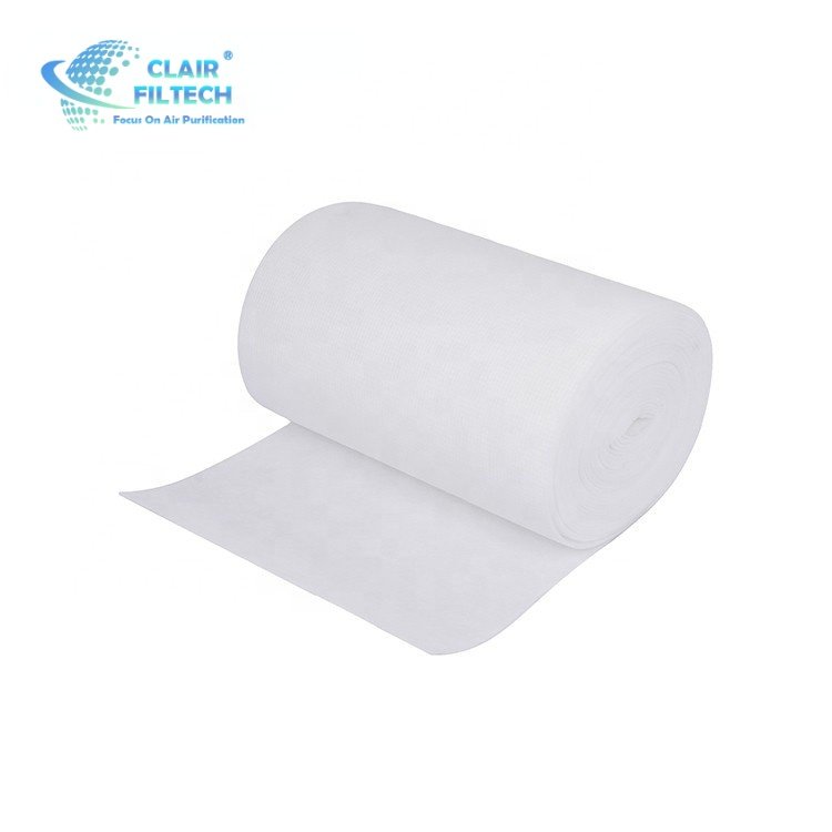 Pre Air Filter Media Synthetic Fiber Ceiling Filter Cotton Painting Spray Booth Coarse Filter Media Polyester Fiber