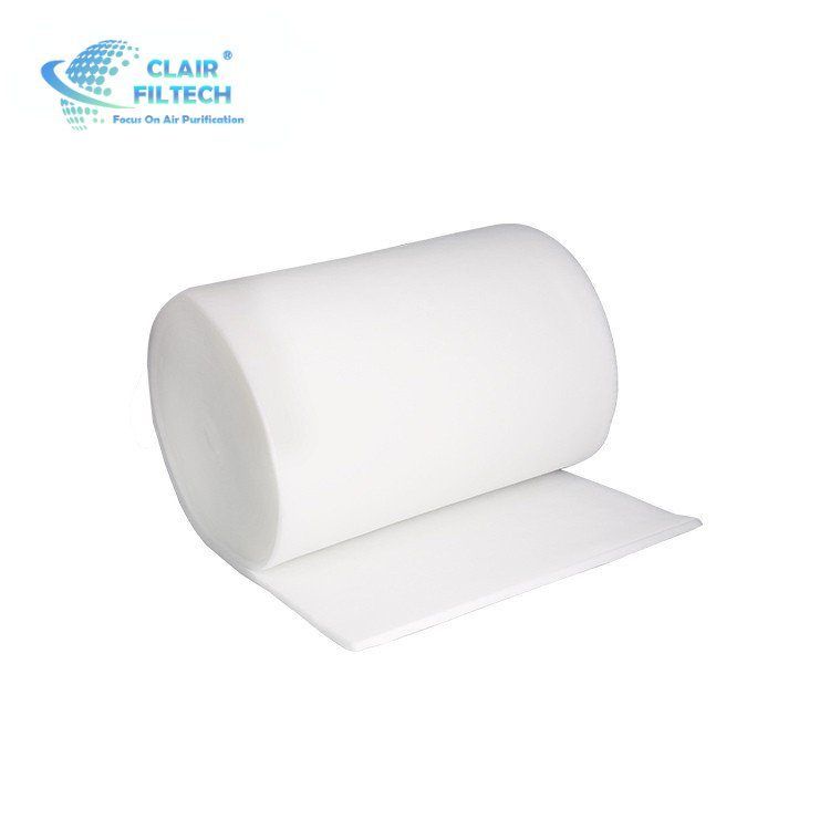 Pre Air Filter Media Synthetic Fiber Ceiling Filter Cotton Painting Spray Booth Coarse Filter Media Polyester Fiber
