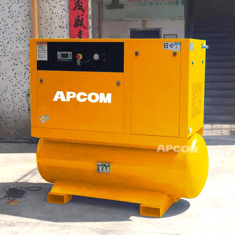 Screw air Compressor 20HP 15KW 500 Lilter tank Dryer Mounted All in One Aircompressor 60 70 80 Gallons air Compressor