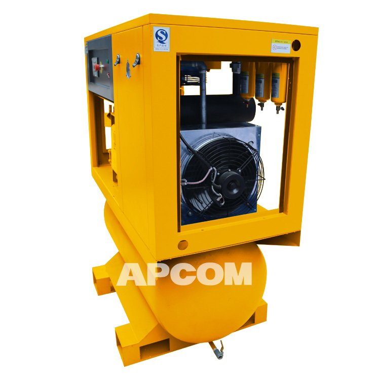 Screw air Compressor 20HP 15KW 500 Lilter tank Dryer Mounted All in One Aircompressor 60 70 80 Gallons air Compressor