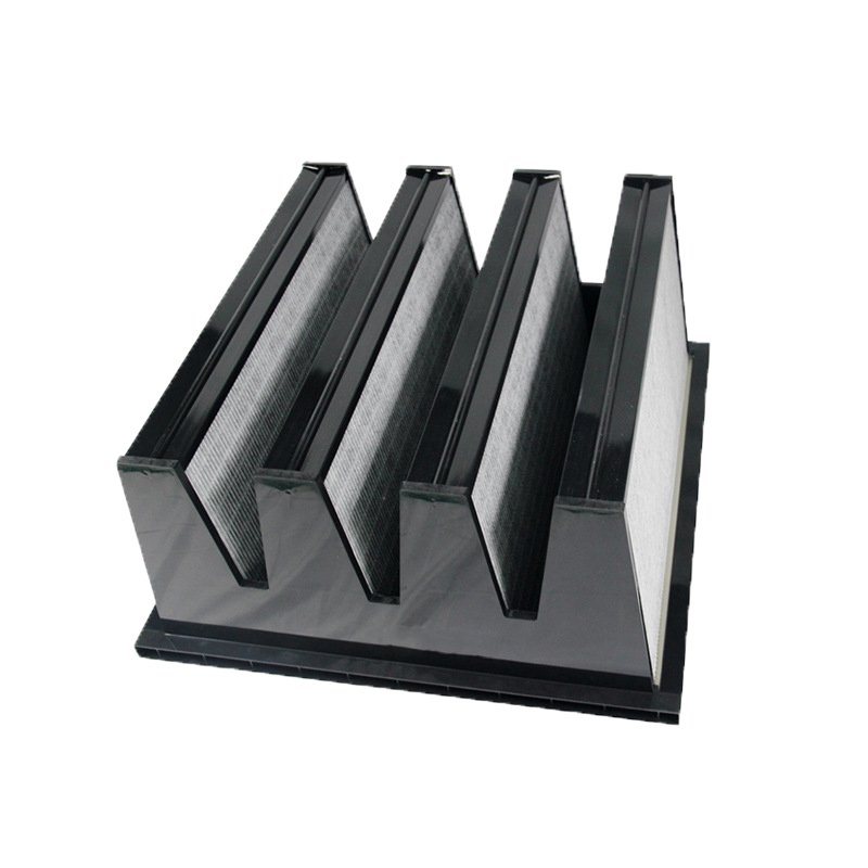 New V-Bank Compact 4V Activated Carbon Air Filter 95% Weather Filter Restaurants Hospitals Manufacturing Plants Industrial Use
