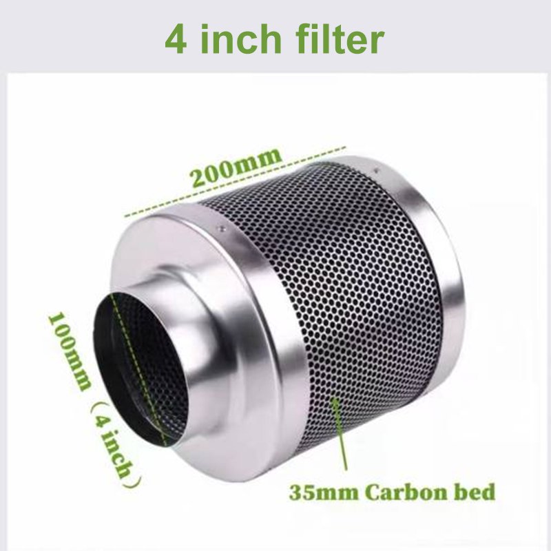 Activated Carbon Filter for Hydroponic Plant Tent 4 Inch 5 Inch 6 Inch 8 Inch 10 Inch Grow System Carbon Air Filter