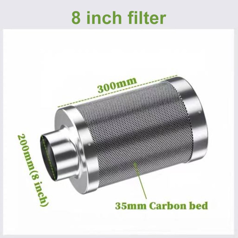 Activated Carbon Filter for Hydroponic Plant Tent 4 Inch 5 Inch 6 Inch 8 Inch 10 Inch Grow System Carbon Air Filter