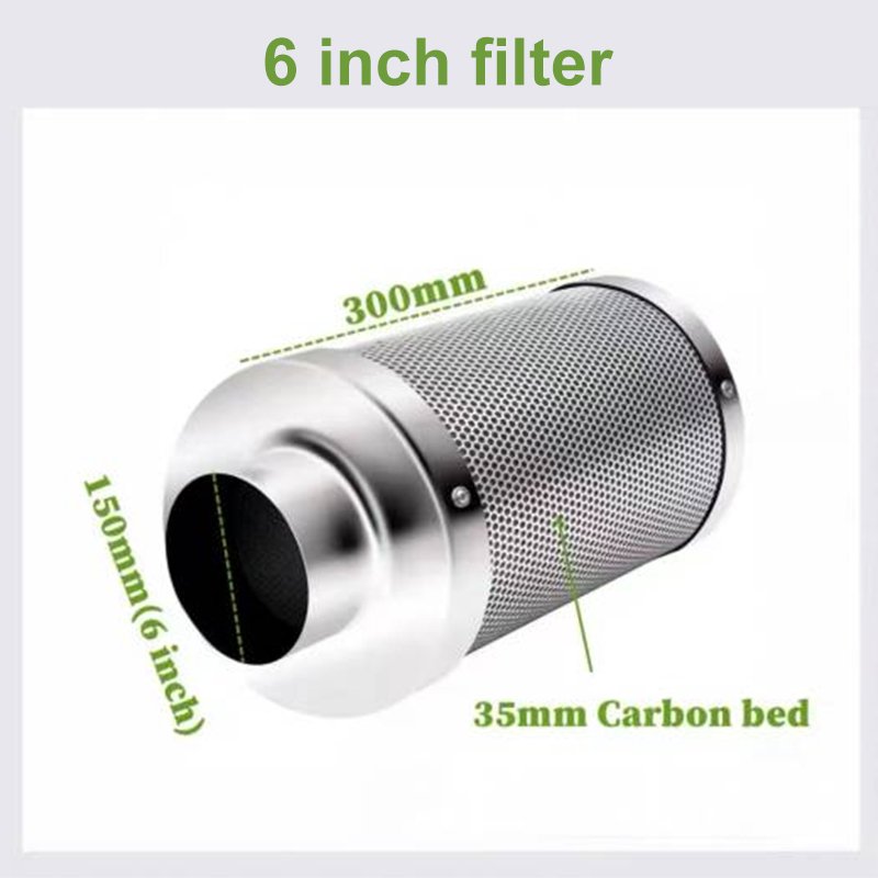Activated Carbon Filter for Hydroponic Plant Tent 4 Inch 5 Inch 6 Inch 8 Inch 10 Inch Grow System Carbon Air Filter
