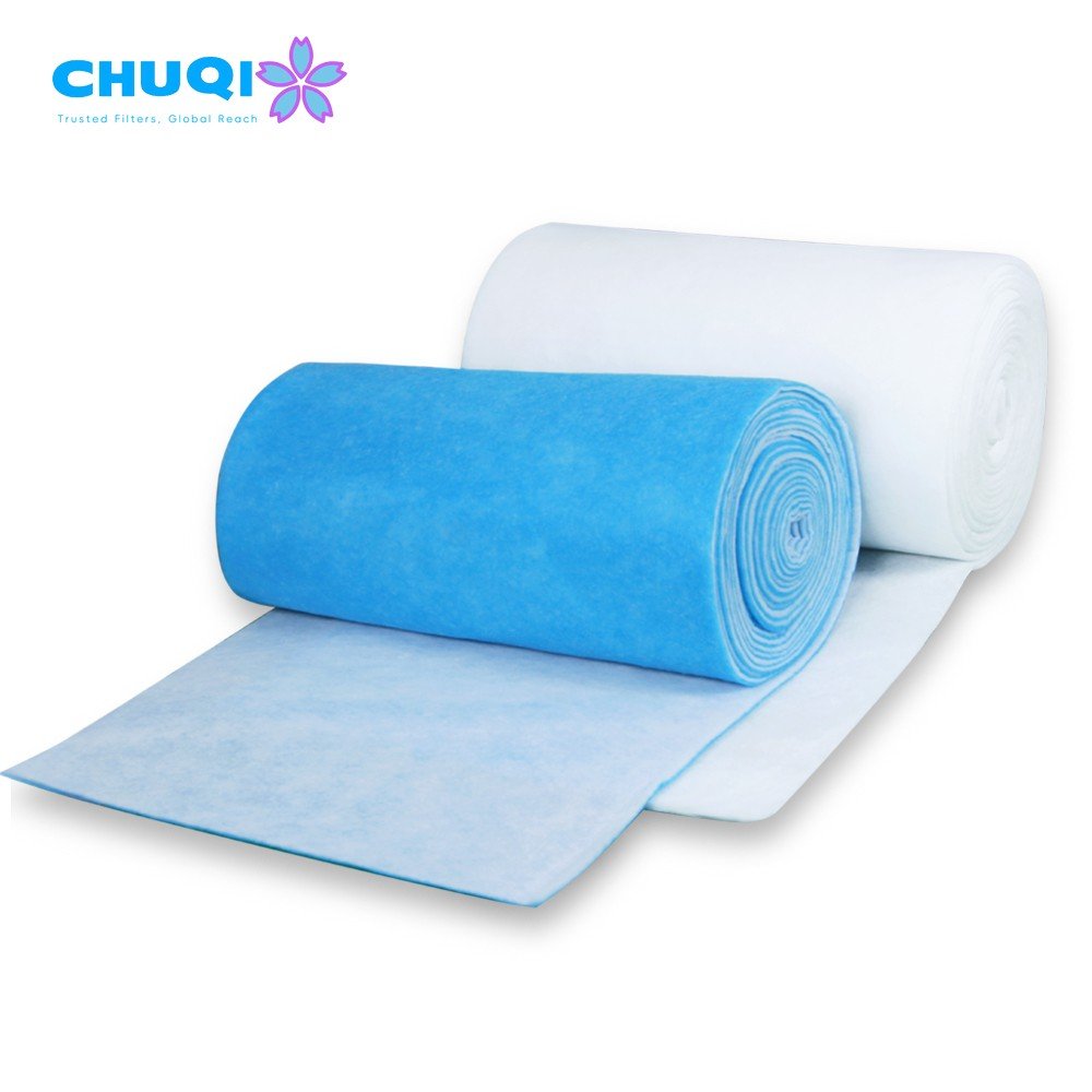Professional Products for the Filtration Industry Blue and White Secondary Air Filter Media Rolls Clean Air Filter Media Rolls