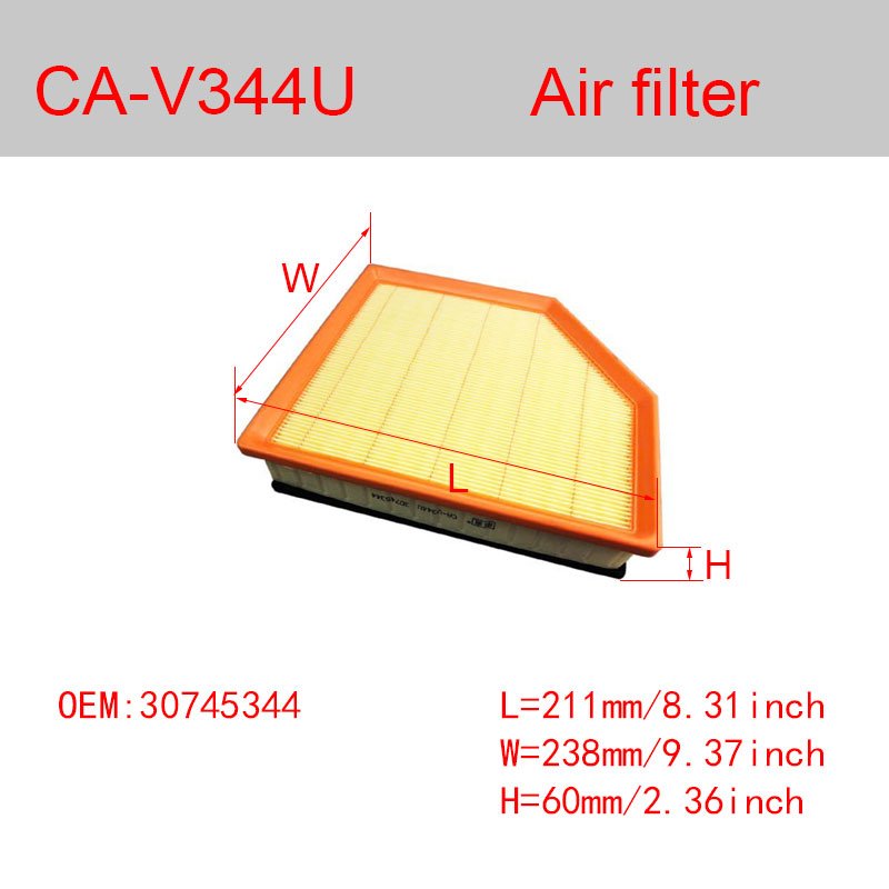 CA-V344U Air Filter 30745344 AF7939 CA10500 air Filter for VOLVO XC60 XC70 V60 V70 S80 S60
