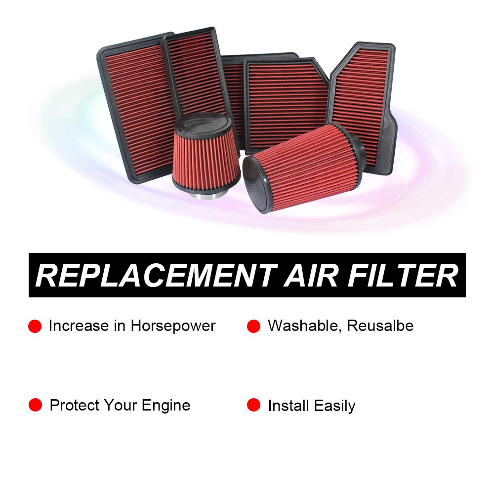 Replacement Washable Panel Sport Air Filter Fits for Hyundai I20 IX20 Kia Soul Venga Reusable High Flow OEM 28113-2K00