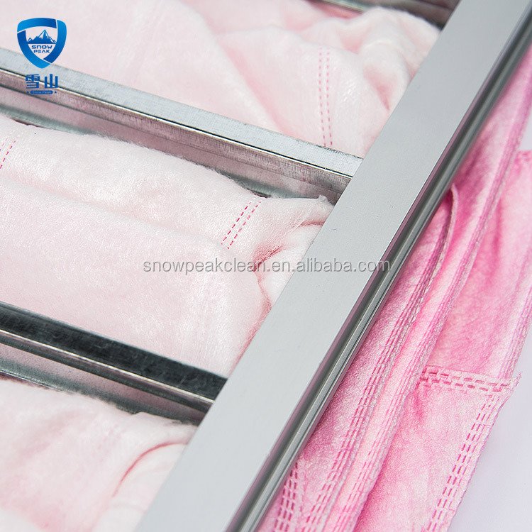 Hot Sale European Standard Light Pink Medium Efficiency F7 Filter Bag Pocket Air Filter