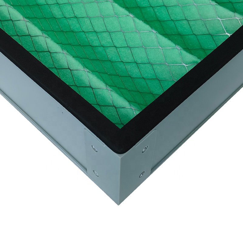 G3 G4 Washable Synthetic Fiber Folding Galvanized Steel Protection Mesh Air Filter Pre-filter Pleated Filter