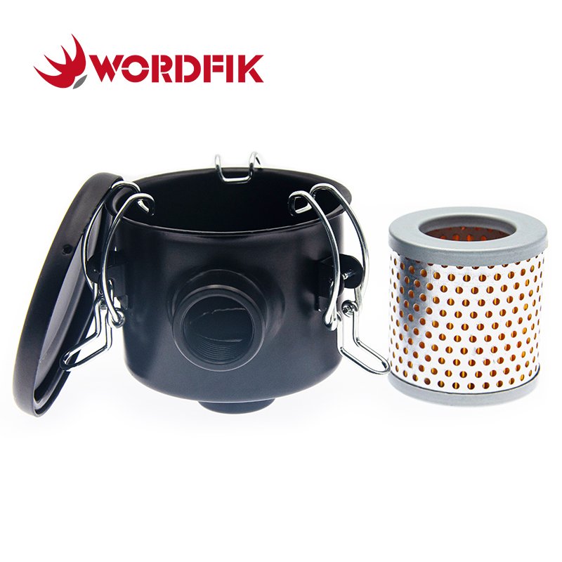 F002 F002-1 Vacuum Pump Air Filter Metal Housing 1/2" 3/4" Wordfik Spare Parts Vacuum Filter Assembly