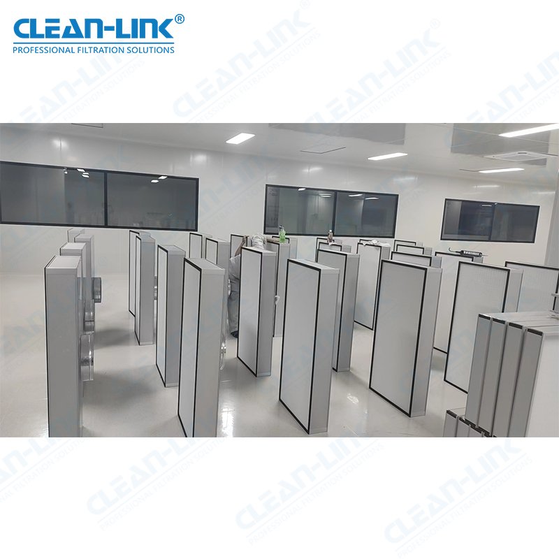Ceiling Mounted HVAC Terminal HEPA Air Filter for Clean Room with Collar