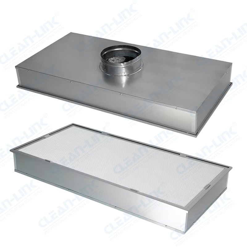 Ceiling Mounted HVAC Terminal HEPA Air Filter for Clean Room with Collar