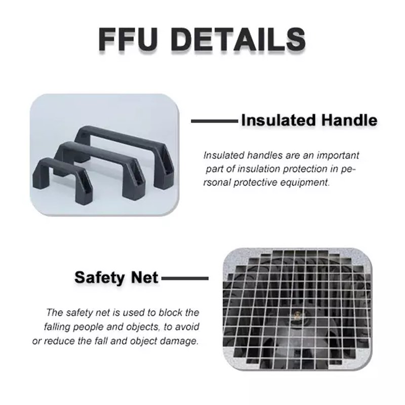 H14 H13 Laminar Flow Hood Heap Stainless Steel FFU Fan Filter Unit With HEPA air Filter for Clean Room
