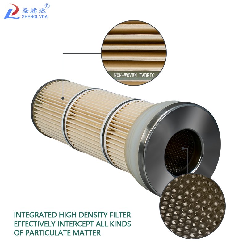 High Temperature Resistance Dust Removal Filter Cartridge Industrial Air Filter Element Can Be Customized
