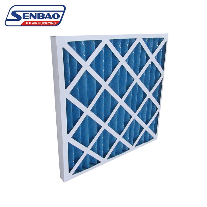 Ventilation System Synthetic Fiber Filter Pleated Panel Pre Air Filter