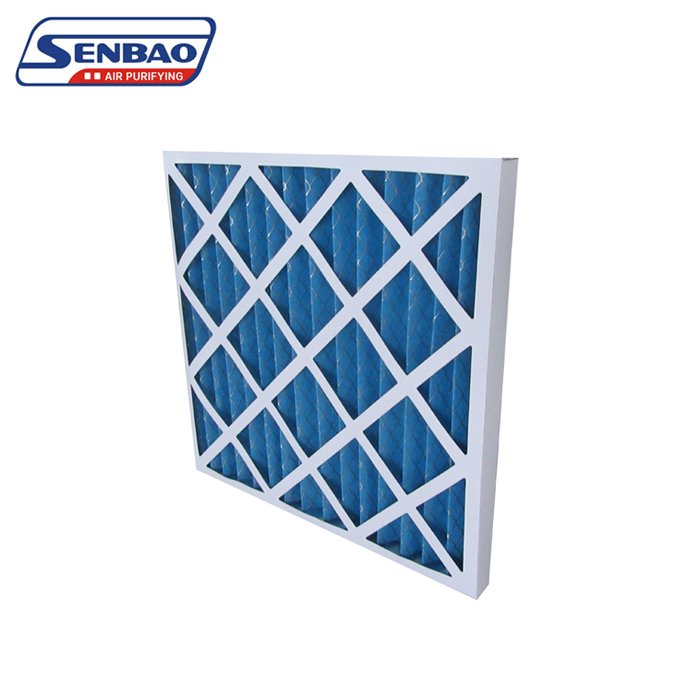 Ventilation System Synthetic Fiber Filter Pleated Panel Pre Air Filter