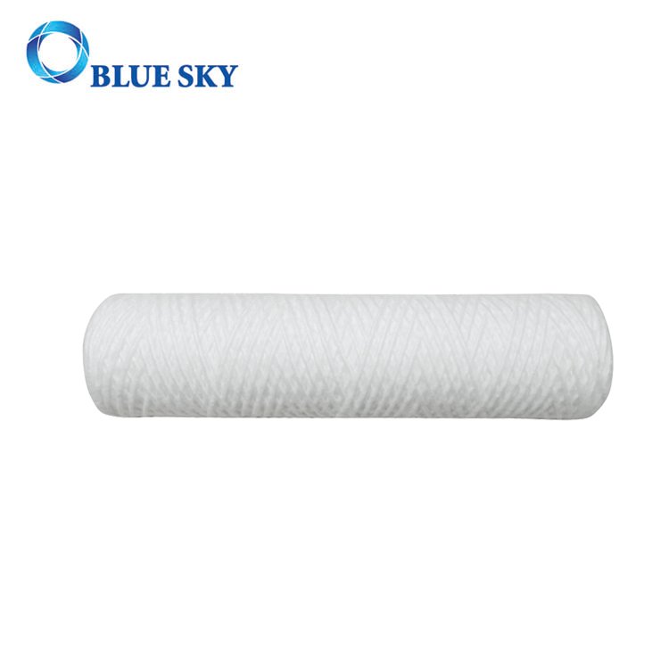 10\"x 2,5\" 1-20Micron Sediment Rope Water Filter Cartridge 500L Capacity Membrane Filter 220V Replacement for Water Filtration