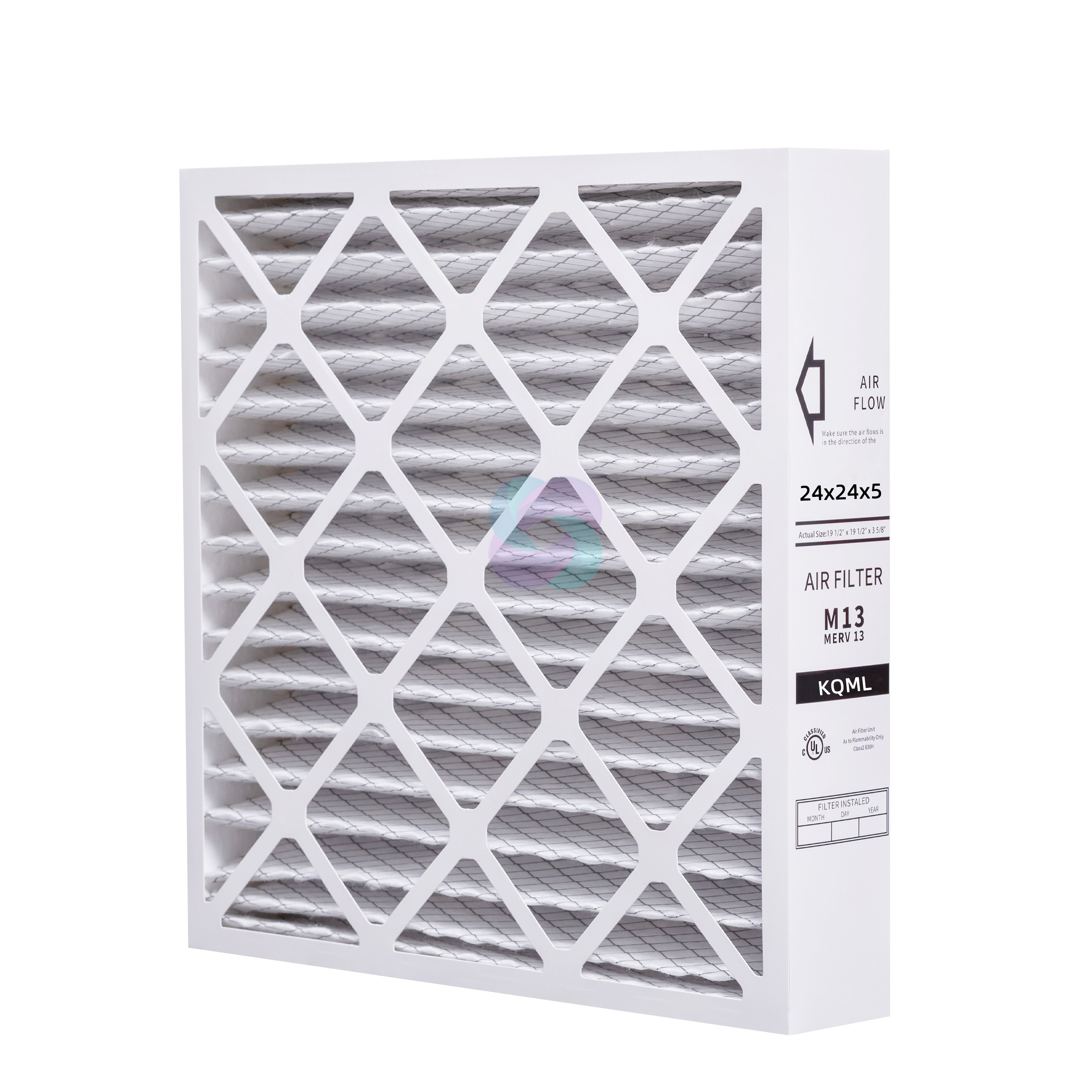 Cardboard Frame MERV8 11 13 16 24x24x5 Air Filters 2Pack MPR 600 Pleated Air Conditioner HVAC Filters