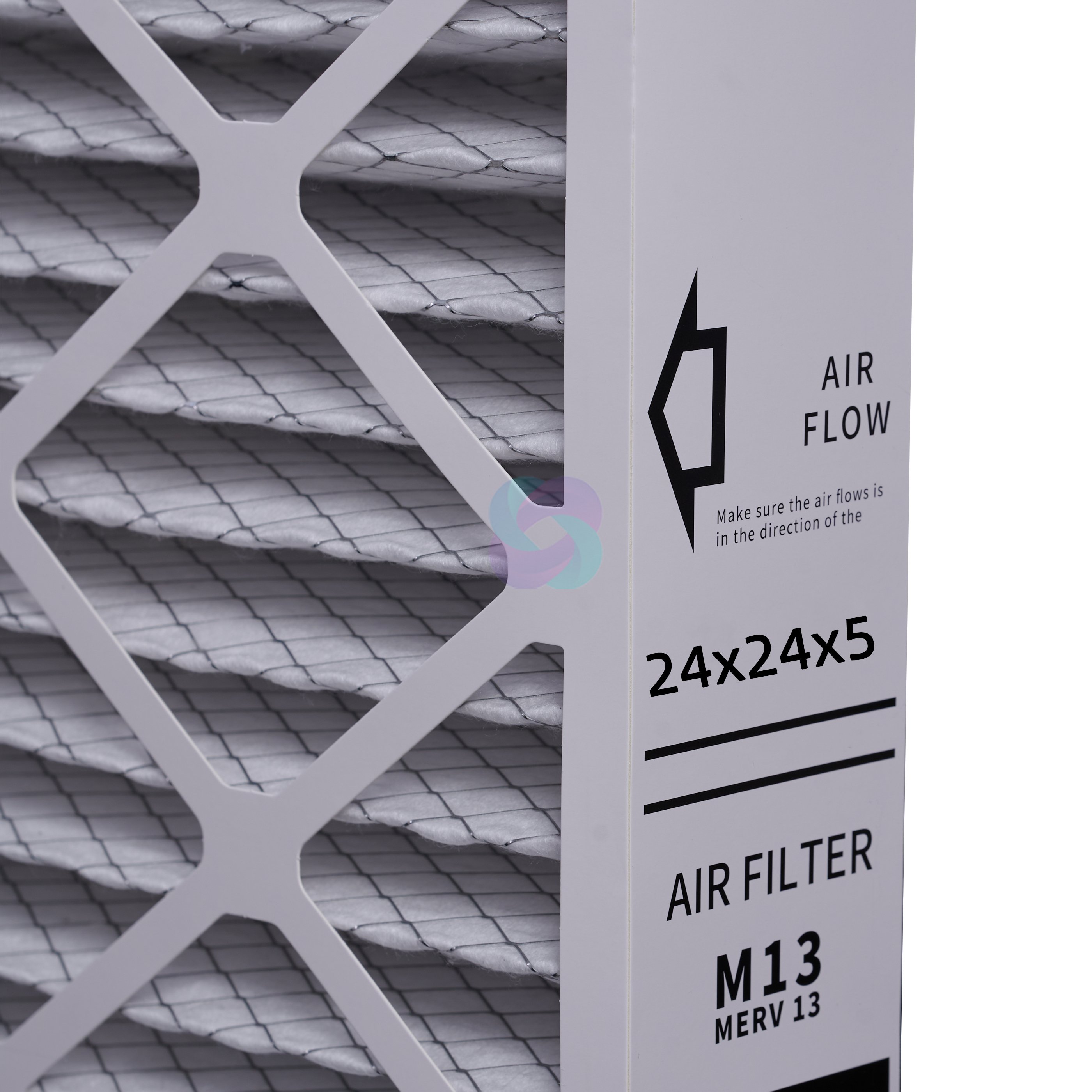 Cardboard Frame MERV8 11 13 16 24x24x5 Air Filters 2Pack MPR 600 Pleated Air Conditioner HVAC Filters