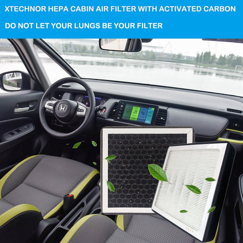 XTechnor HEPA Car Cabin Air Filter for Honda FIT 80291-SAA-J01 80291SAAJ01 Compatible with JAZZ II 2001-2008