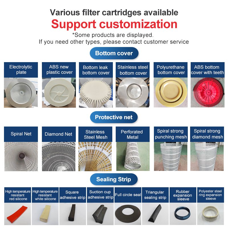 Industrial Air Filter Custom Aluminum Cap Dust Extraction Filters 3 Lug Type Dust Collection Filter Cartridge