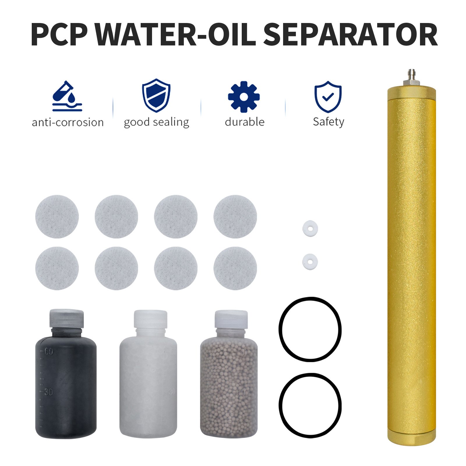 TUXING Wholesale Price 4500psi 300bar 30Mpa High Pressure PCP Hand Pump Oil Water Separator PCP Air Purifying Equipment Filter