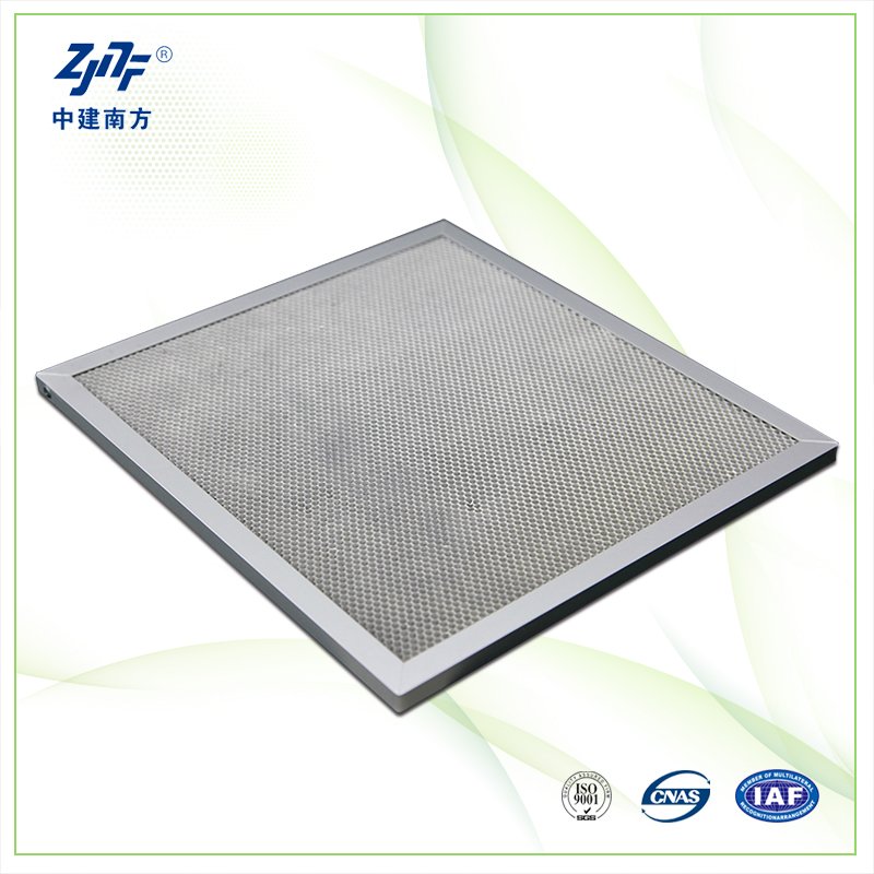 ZJNF New Aluminum Honeycomb Nano-TiO2 Photocatalyst Filter Pre-Medium Grade for Industrial Construction Restaurant Industries