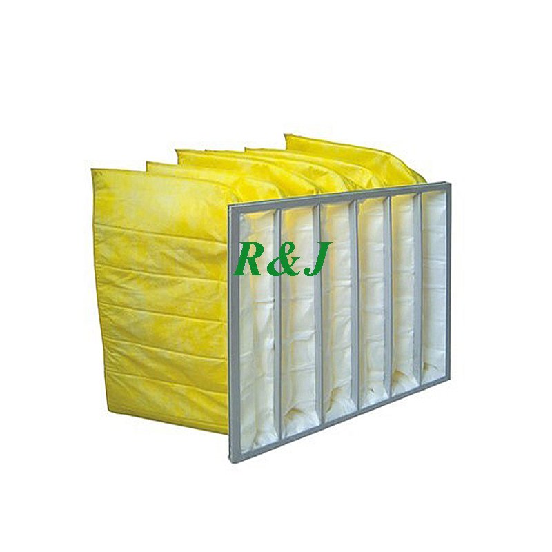 HVAC F5 F6 F7 F7 Pocket Filters Synthetic Fiber Bag air Filter with Aluminum Frame