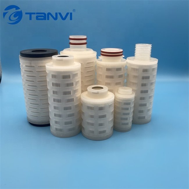 0.2 Micron 5'' PTFE Mini Pleated Filter Cartridge for Liquid Filtration